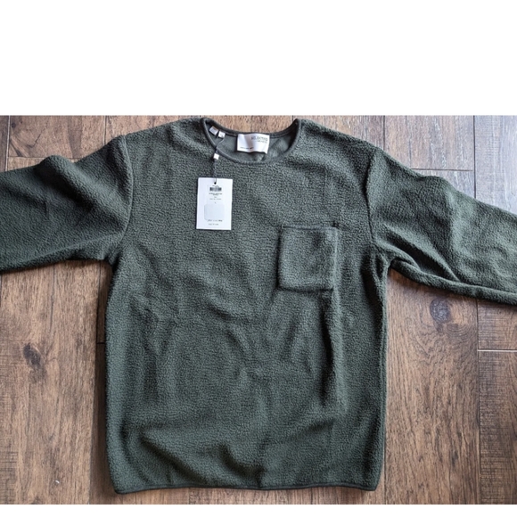 Selected / Homme Derek Crew Neck Sweatshirt Rosin Green Size Large NWT 100% Poly - Picture 7 of 16